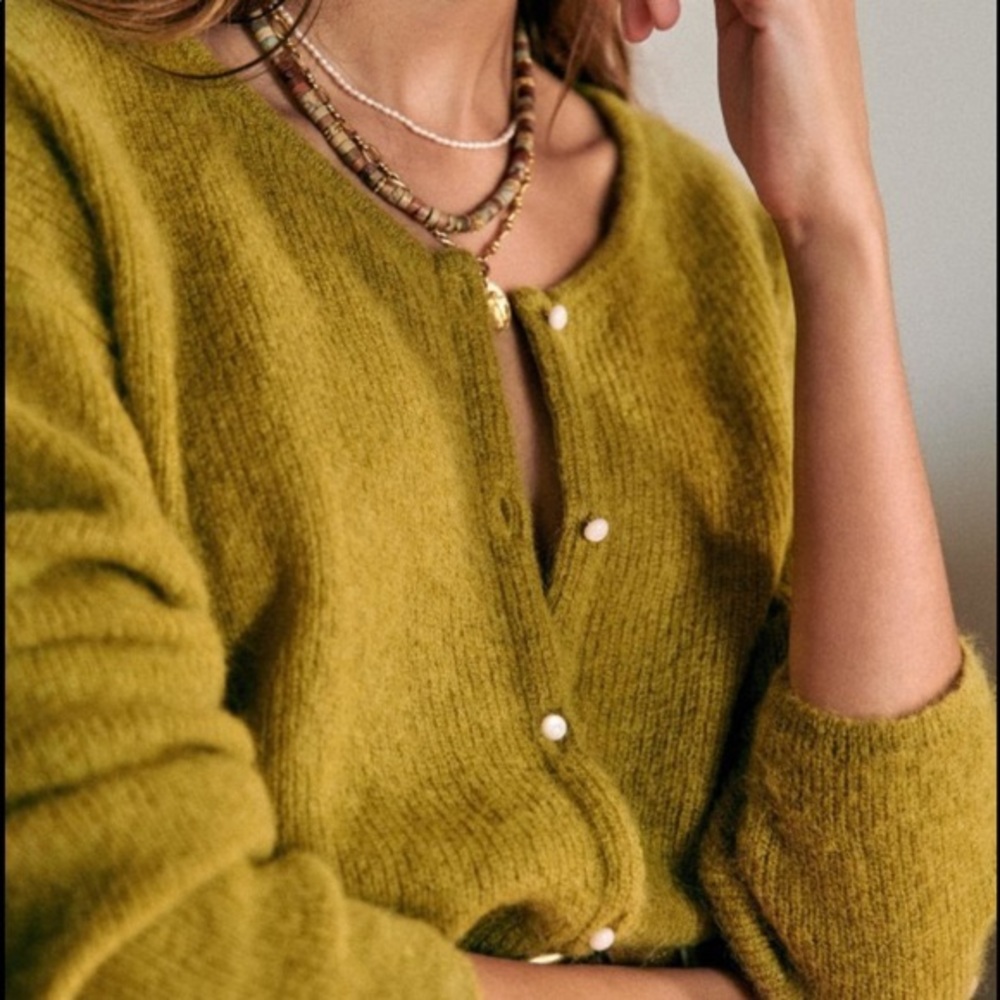 Gaspard anis cardigan sezane